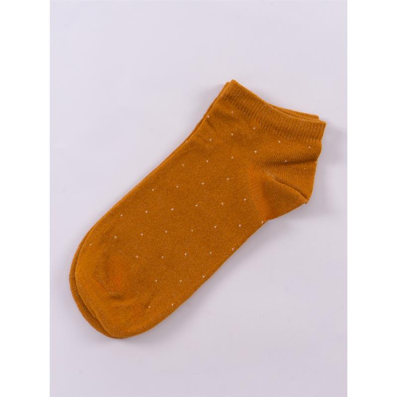 Socks231 | Heart Dots Κάμελ Socks231