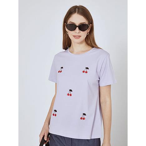 T-shirt με strass κεράσια SN7616.4857+4