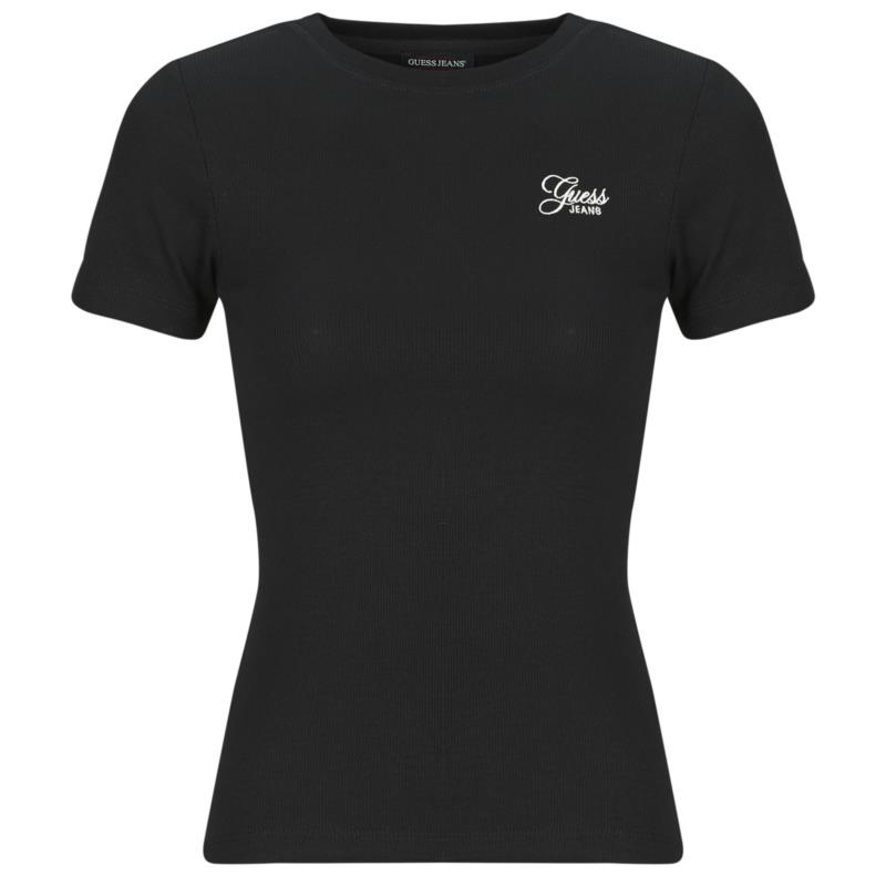 T-shirt με κοντά μανίκια Guess SS CN SNAP EMBRO SLIM TOP