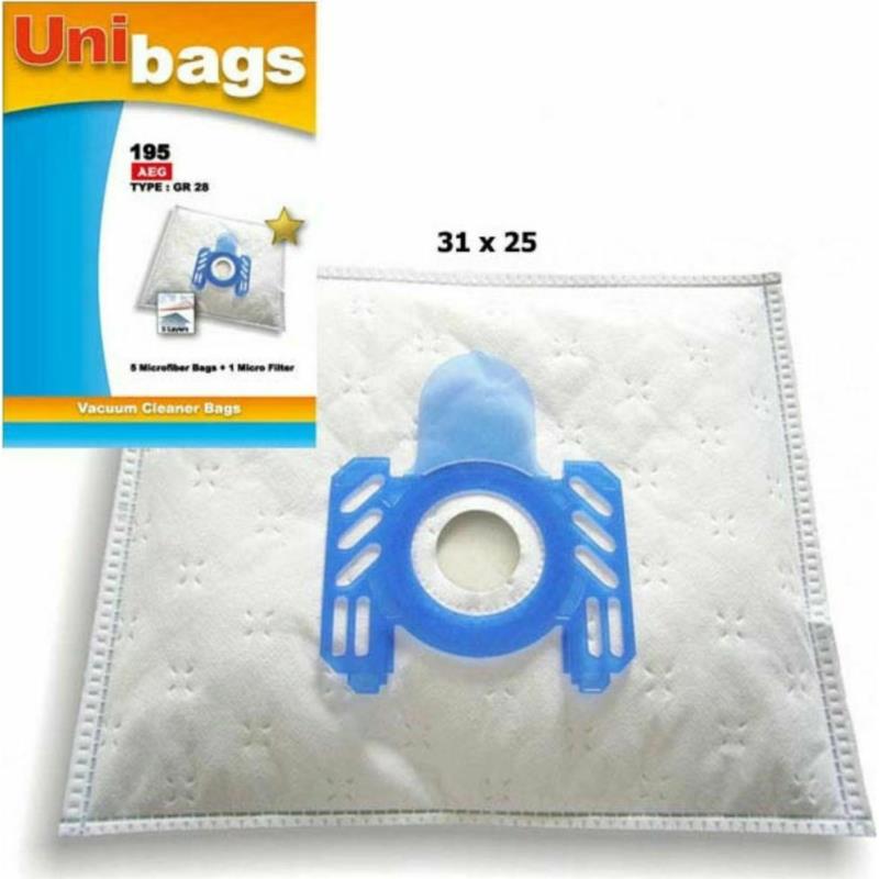Unibags 195 Σακούλες Σκούπας 5τμχ Συμβατή με Σκούπα AEG / Electrolux / Singer 195