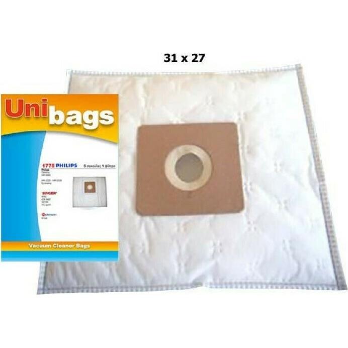 Unibags 1775 Microfiber Σακούλες Σκούπας 5τμχ Συμβατή 1775
