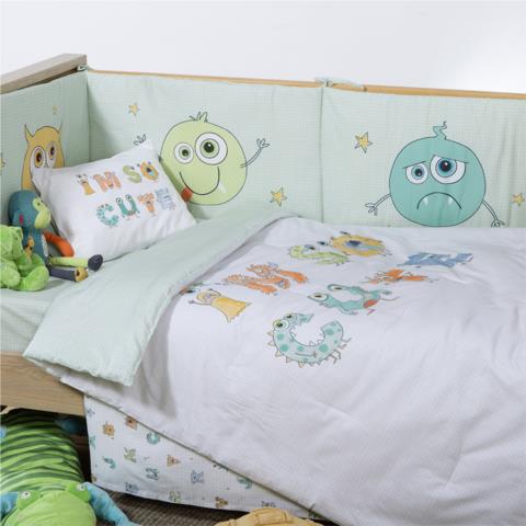 Κουβερλί Κούνιας 110X140 Nef Nef Alphabet Monster Pistachio (110x140)
