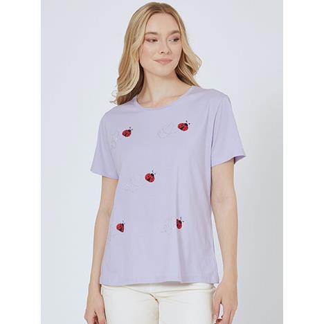 T-shirt με strass πασχαλίτσες SN7616.4867+4
