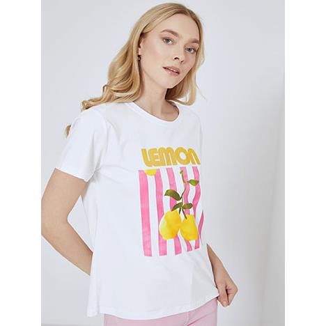 T-shirt με στάμπα lemon SN9844.4001+1