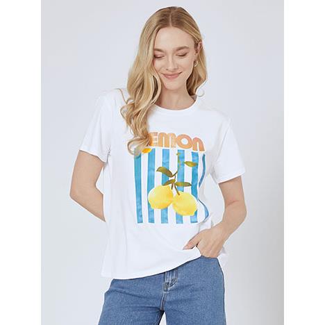 T-shirt με στάμπα lemon SN9844.4001+3