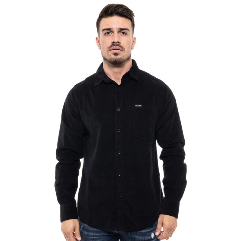 Splendid fashion ανδρικό πουκάμισο ΜΑΥΡΟ 46-203-002-010-S