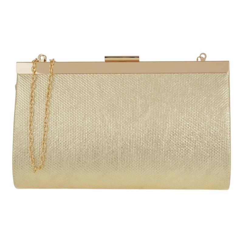 Exe Bags Γυναικεία Τσάντα Φάκελος Clutches 700-005 22005 Πλατίνα Λεζαρ