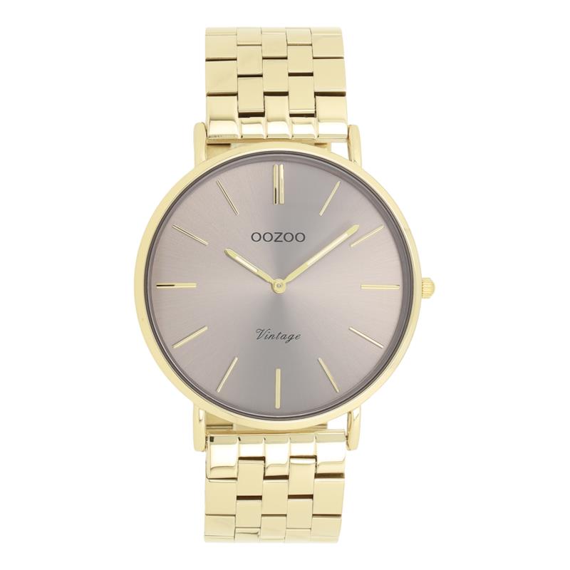 OOZOO Vintage - C20403, Gold case with Stainless Steel Bracelet