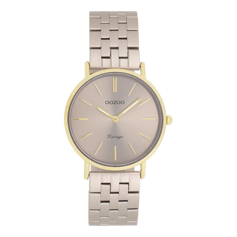OOZOO Vintage - C20409, Gold case with Stainless Steel Bracelet