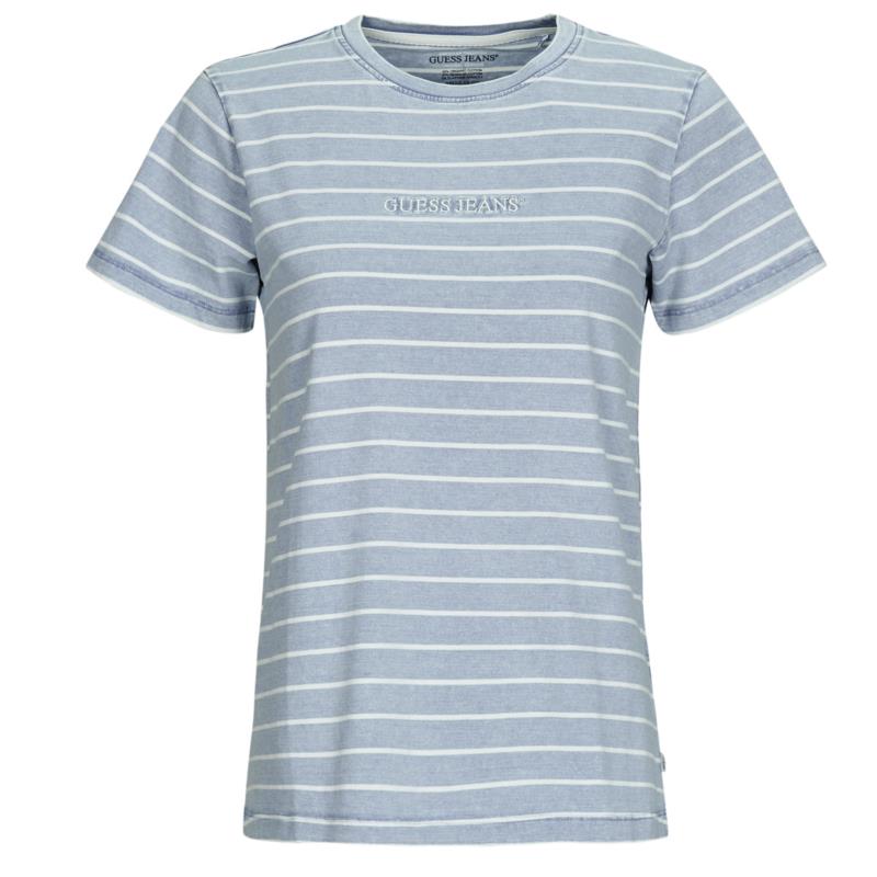 T-shirt με κοντά μανίκια Guess SS CN REG YD STRIPED TEE