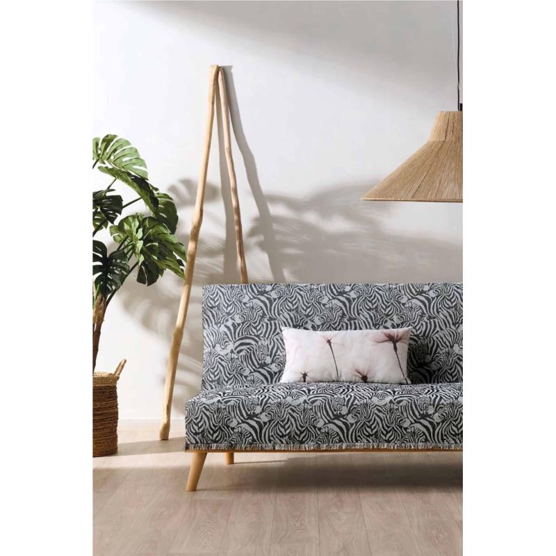 Kentia ριχτάρι διθέσιου καναπέ "Zecora 22" 180 x 240 cm Ασπρόμαυρο - 000078102