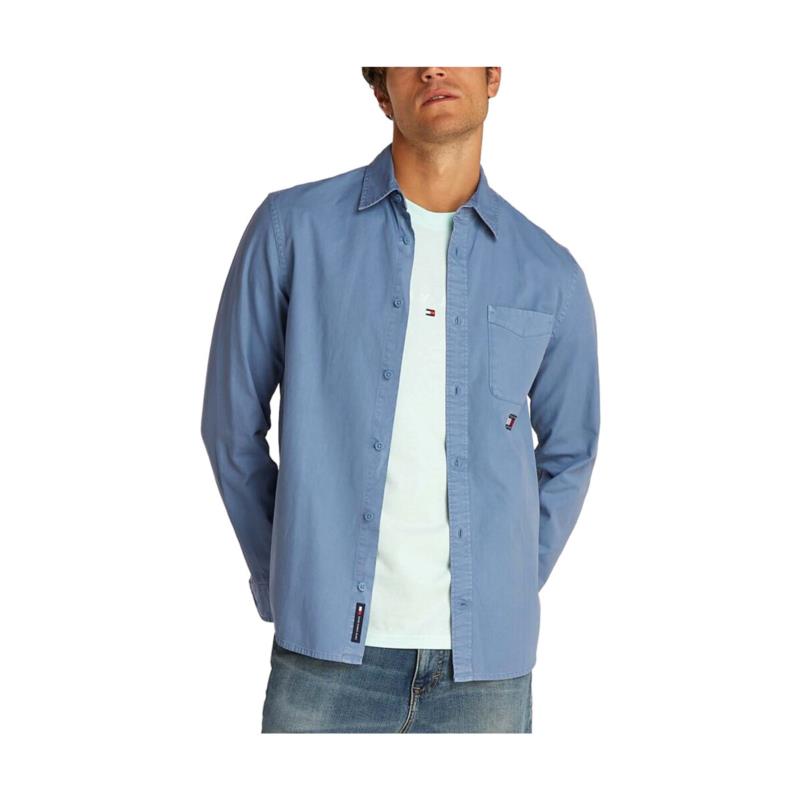 Πουκάμισο με μακριά μανίκια Tommy Hilfiger TOMMY JEANS WASHED TWILL LONGLSEEVE REGULAR FIT T-SHIRT MEN