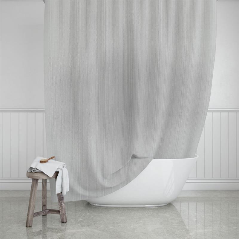 Κουρτίνα Μπάνιου Αδιάβροχη Polyester Etherea Mist 180x200εκ. Estia 02-28138 (Ύφασμα: Polyester, Χρώμα: Γκρι) - estia - 02-28138