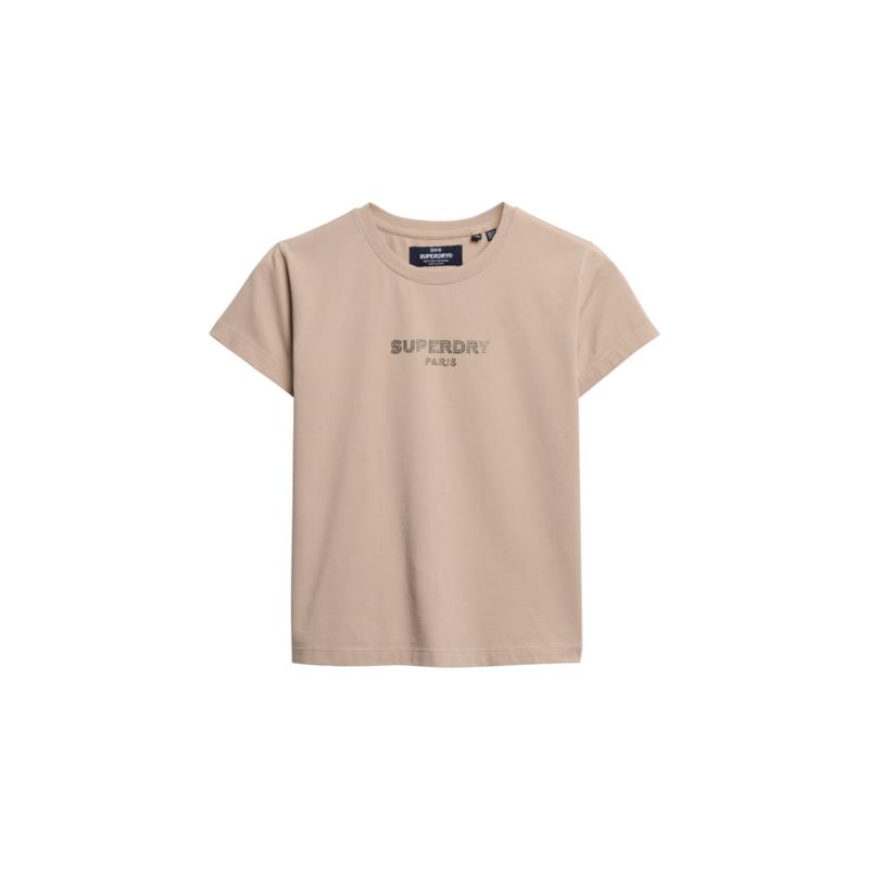 Superdry - SPORT LUXE FITTED TEE ΜΠΛΟΥΖΑ ΓΥΝΑΙΚΕΙΟ - FEATHER GREY