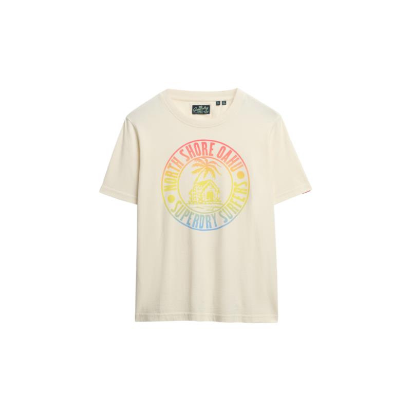 Superdry - CITY LOVE RELAXED TEE ΜΠΛΟΥΖΑ ΓΥΝΑΙΚΕΙΟ - ECRU