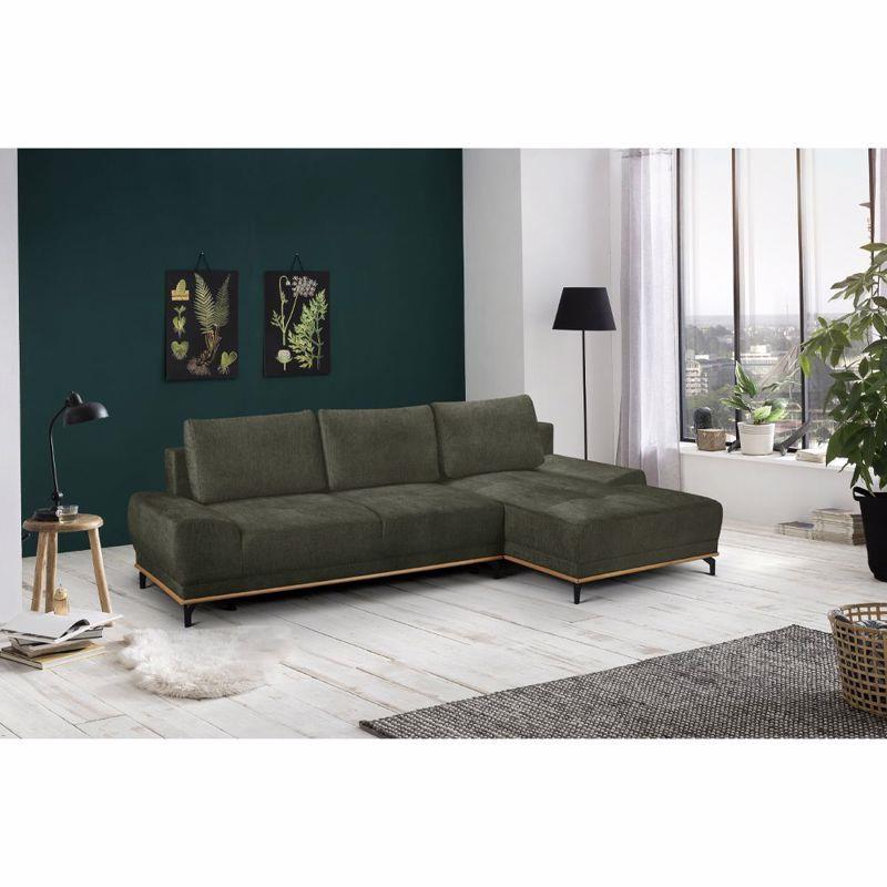 Liberta - Maison NATURA Καναπές Κρεβάτι με Δεξιά Γωνία Λαδί 283x164x90cm 70-0400