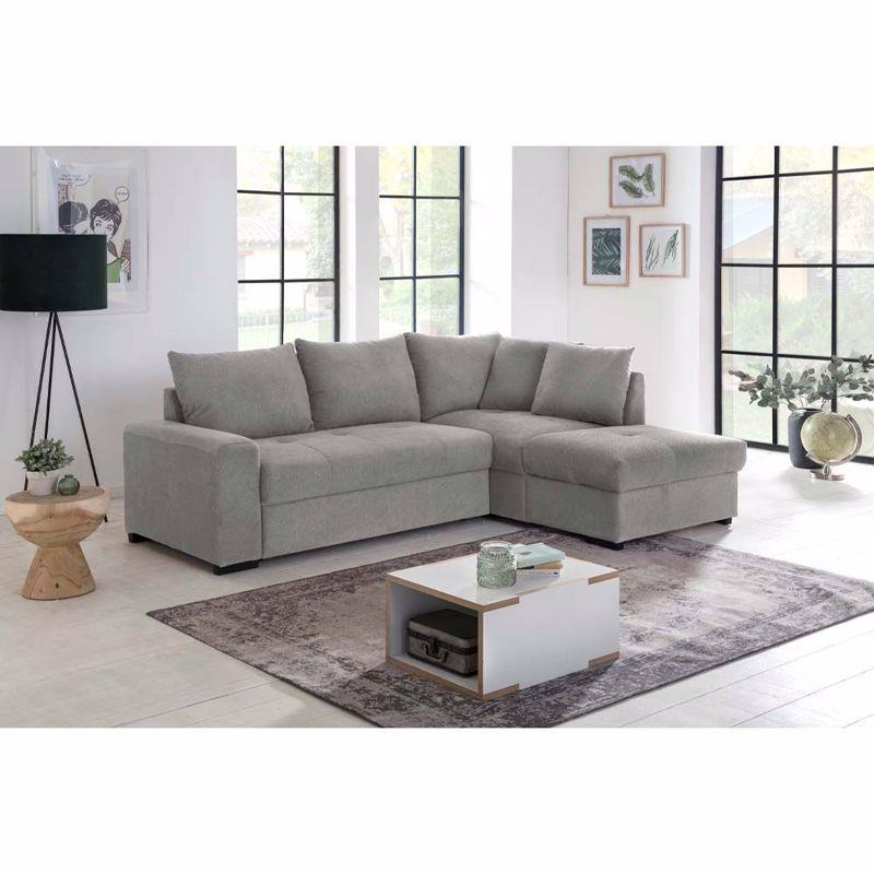 Liberta - Maison BILL Καναπές Κρεβάτι με Δεξιά Γωνία Γκρι 241x173x94cm 70-0406