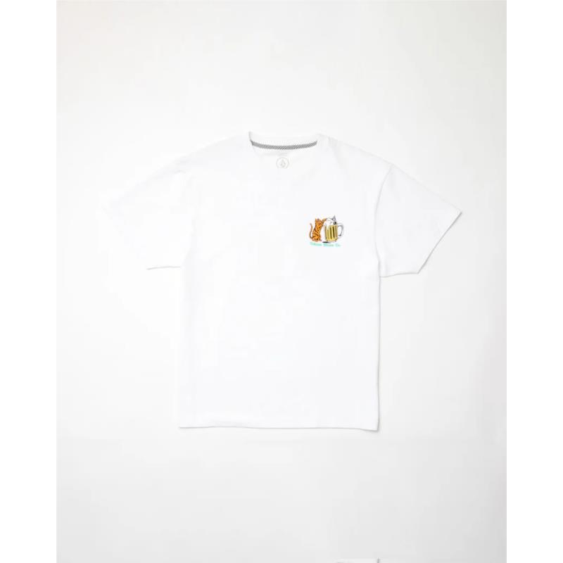 Volcom - CURIOUS CAT SST ΜΠΛΟΥΖΑ ΑΝΔΡΙΚΟ - WHITE