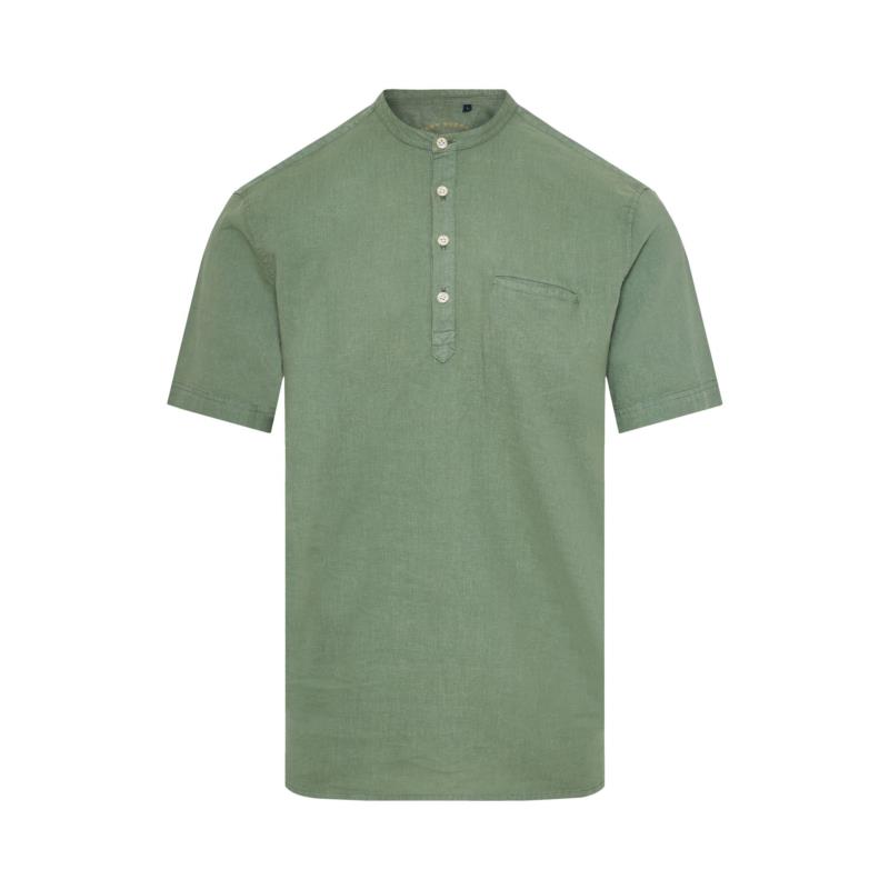 Relaxed fit linen blend πουκαμίσα