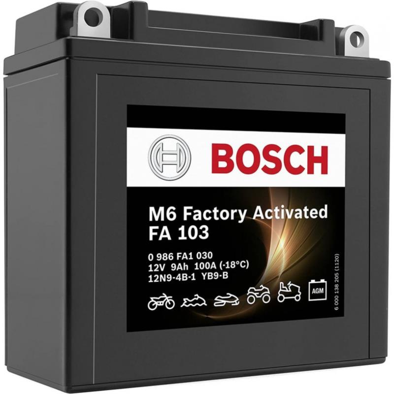 Bosch FA116 AGM Μπαταρία Μοτοσυκλέτας 12V 10Ah 120A (0986FA1160) – YB10L-A2/B/B2