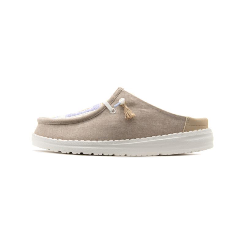 Slip on HEYDUDE E70912 WENDY SLIP COTTAGE CROCHET TEXTILE MULES WOMEN