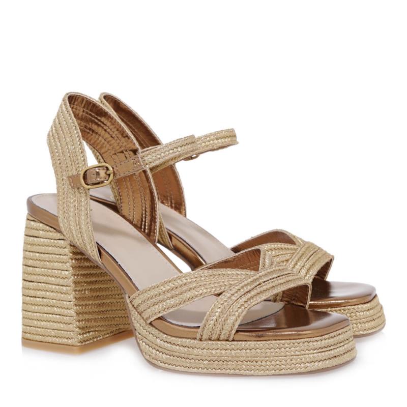 EXE Shoes Πέδιλα Γυναικεία HAVANA-002 700-002 Χρυσό Μπρονζέ U47000205743