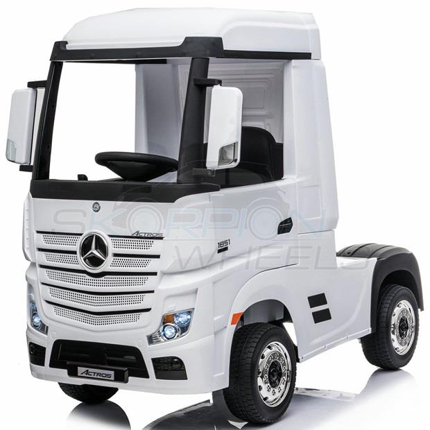 Ηλεκτροκίνητη Νταλίκα Mercedes Actros Original License 12V - Λευκό | Skorpion Wheels - 5249058