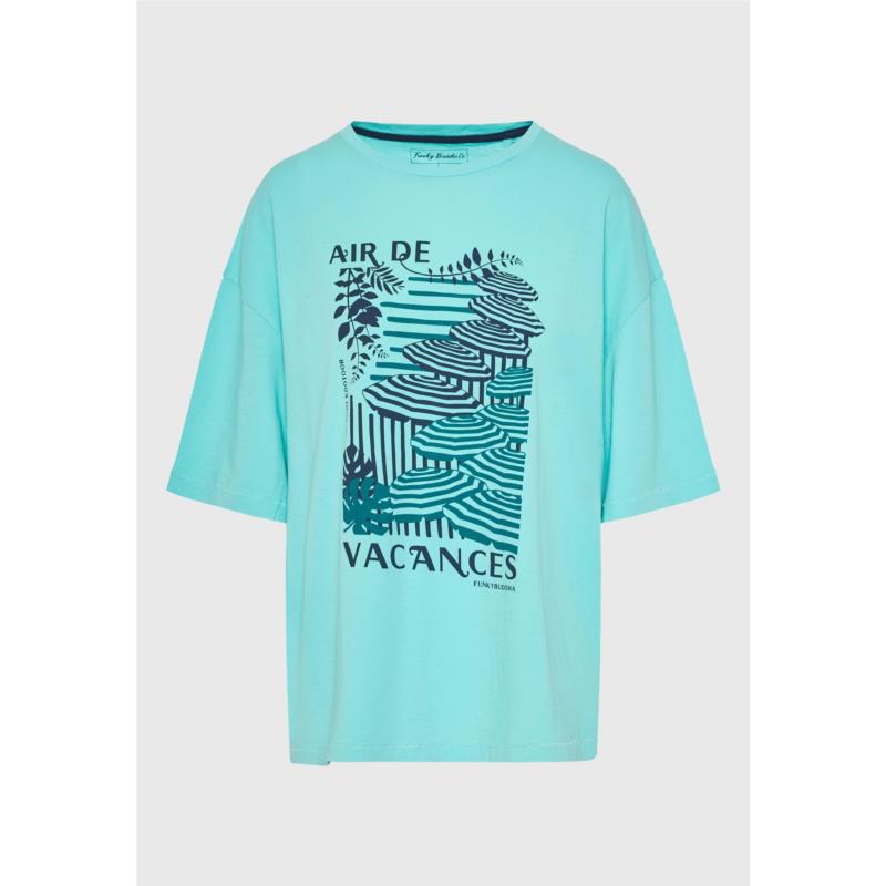 Γυναικείο loose fit t-shirt με vintage τύπωμα