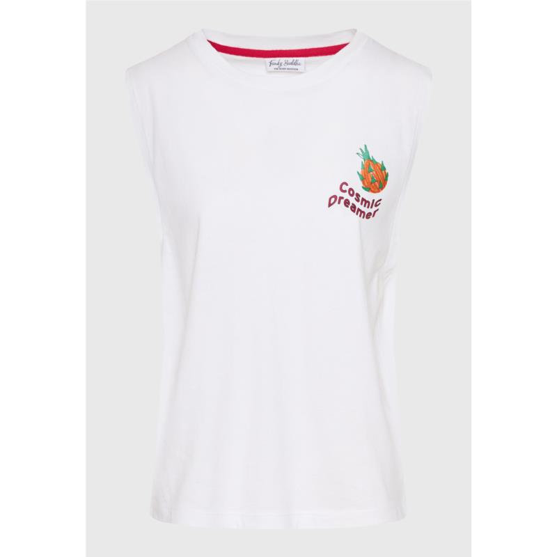 Γυναικείο t-shirt με graphic frame τύπωμα στην πλάτη