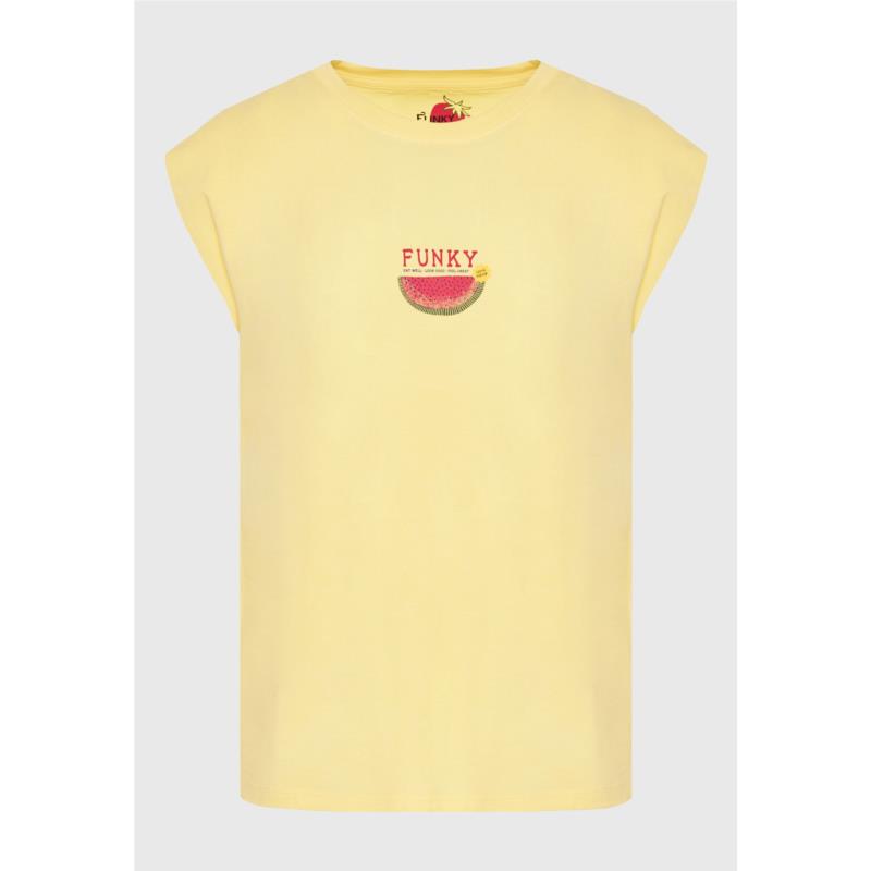 Γυναικείο t-shirt με vintage τύπωμα στην πλάτη