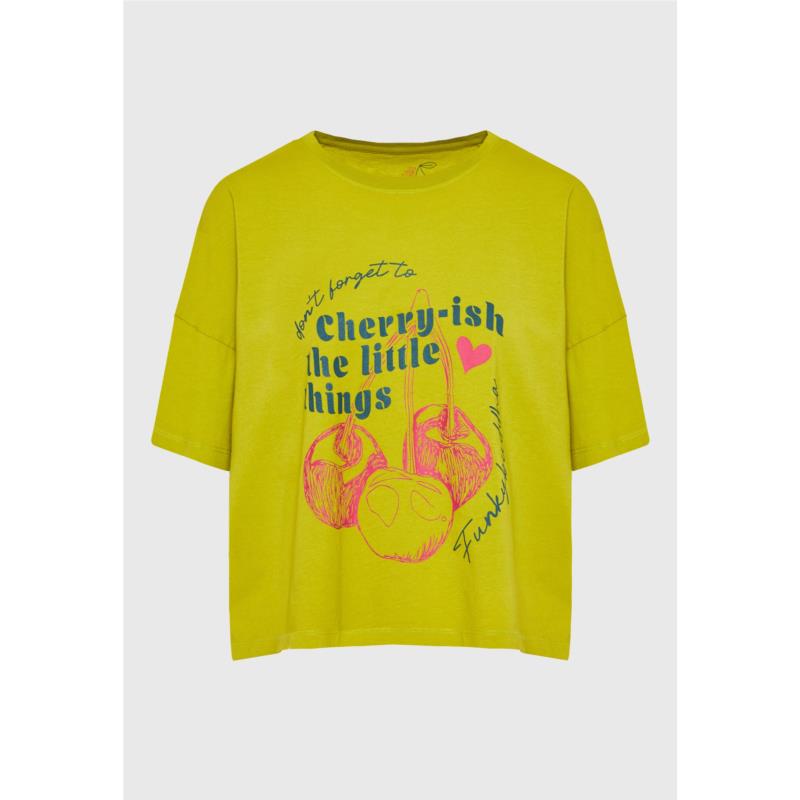 Oversized grament dyed t-shirt με photographic τύπωμα