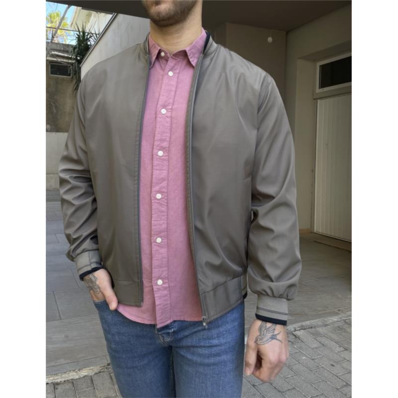 Ανδρικό λαδί ελαφρύ Bomber Plus Size D1900L