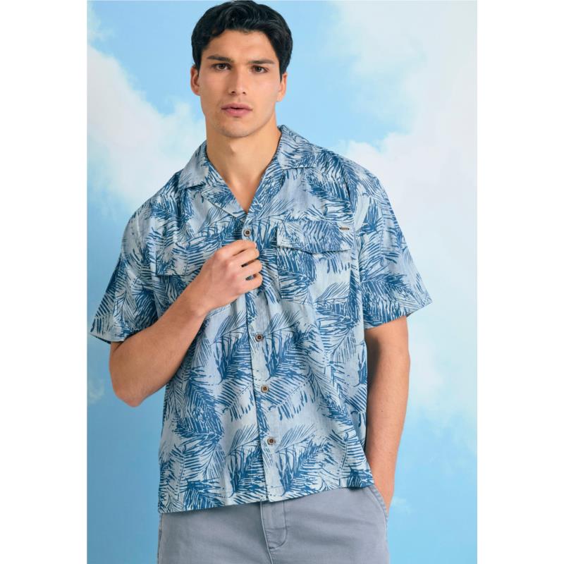 Relaxed fit resort πουκάμισο με τσέπες στο στήθος
