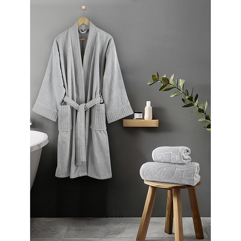 Μπουρνούζι Με Γιακά Nima Kimono Velvet Gray