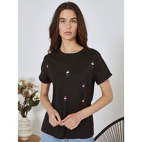 T-shirt με κεντητές λεπτομέρειες SN7590.4260+2