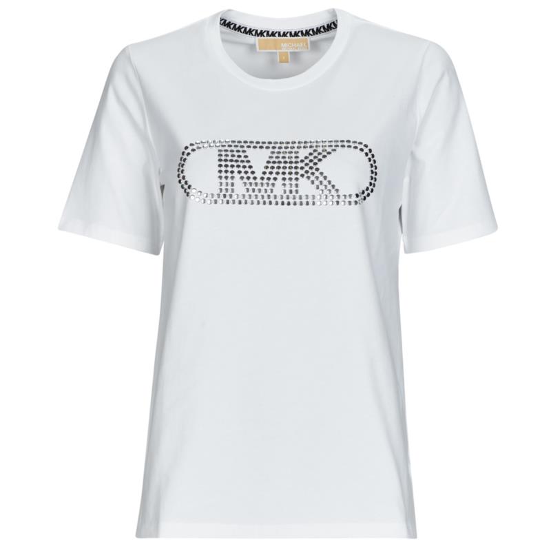 T-shirt με κοντά μανίκια MICHAEL Michael Kors CROP GWSH EMPIRE STUD TEE