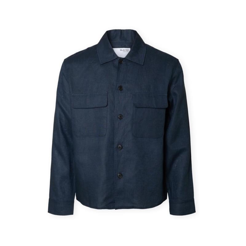 Παλτό Selected Relaxed Overshirt - Wyatt Linen - Outer Space
