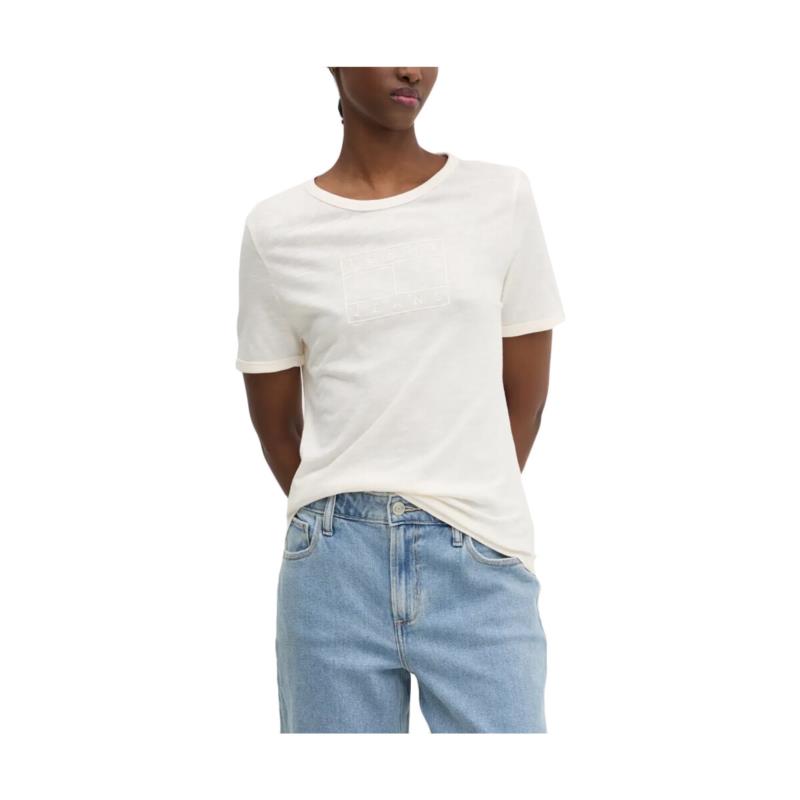 T-shirt με κοντά μανίκια Tommy Hilfiger TOMMY JEANS TONAL FLAG REGULAR FIT T-SHIRT WOMEN