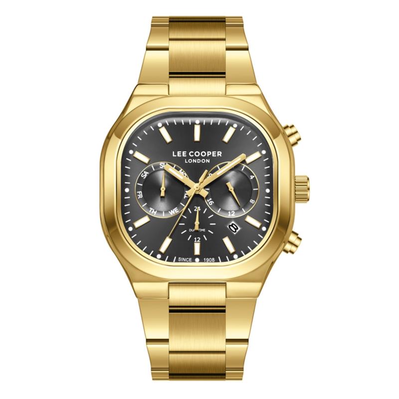 LEE COOPER Dual Time Men's - LC08169.160, Gold case with Metal Bracelet