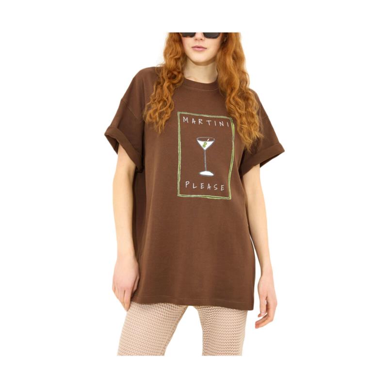 T-shirt με κοντά μανίκια Dolce Domenica MARTINI OVERSIZE FIT T-SHIRT WOMEN