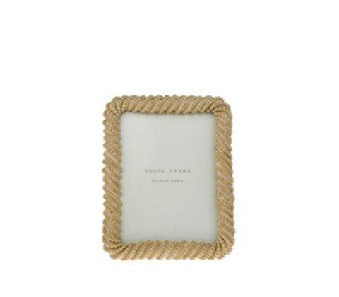 Zen Collection Κορνίζα Resin με Μπίλιες Χρυσή/Λευκή 15x20cm 51510