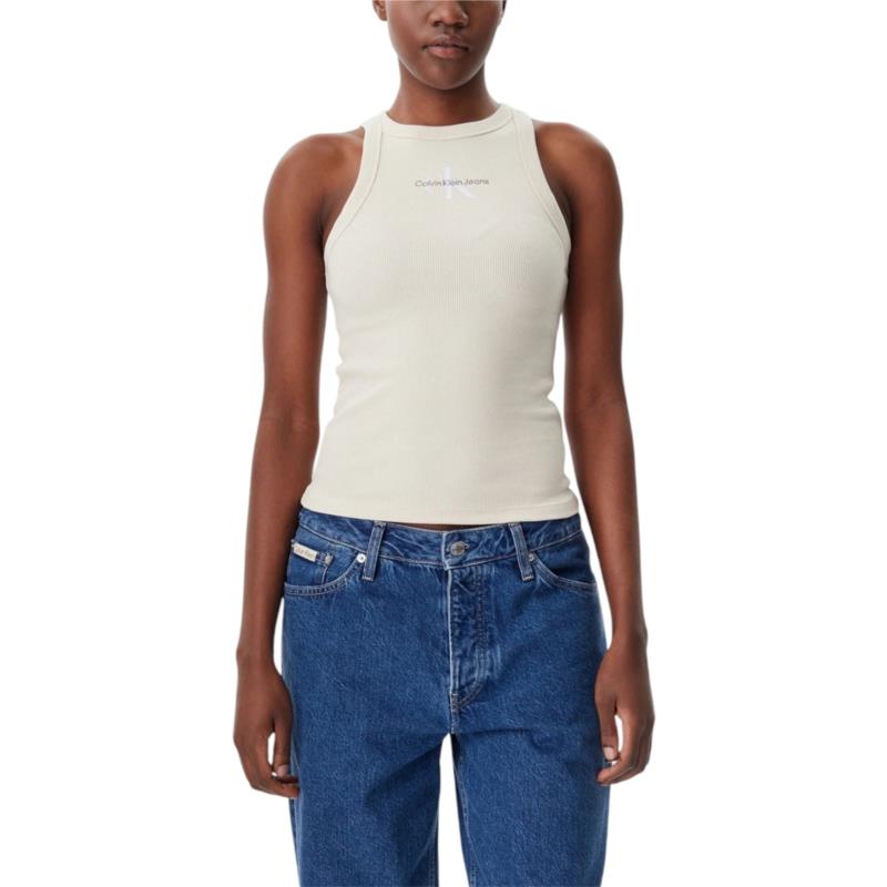 Αμάνικα/T-shirts χωρίς μανίκια Calvin Klein Jeans MONOLOGO RIB TANK J20J225301