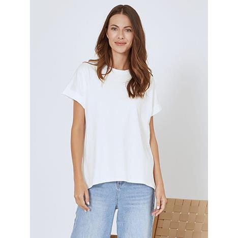 T-shirt ασύμμετρο μονόχρωμο SN9844.4332+1