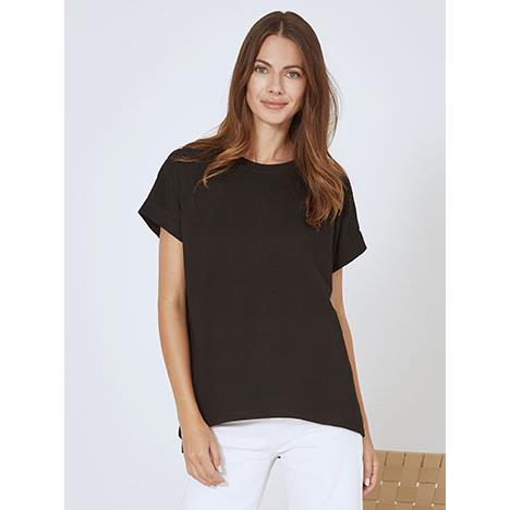 T-shirt ασύμμετρο μονόχρωμο SN9844.4332+4