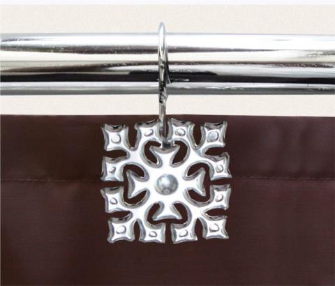 Κρίκοι Κουρτίνας Μπάνιου 12τμχ San Lorentzo Lace Chrome