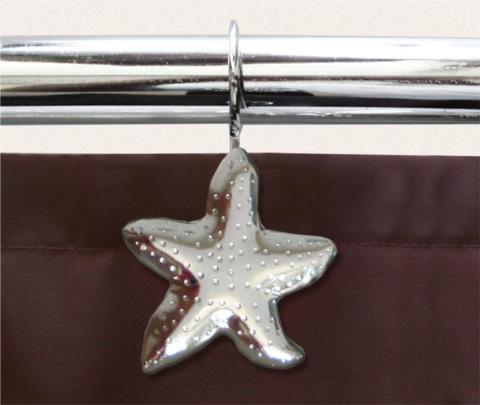 Κρίκοι Κουρτίνας Μπάνιου 12τμχ San Lorentzo Seastar Chrome