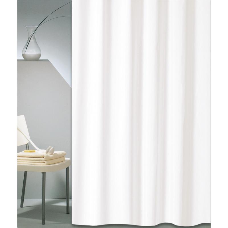 Κουρτίνα Μπάνιου (180x180) Με Κρίκους San Lorentzo Solid White