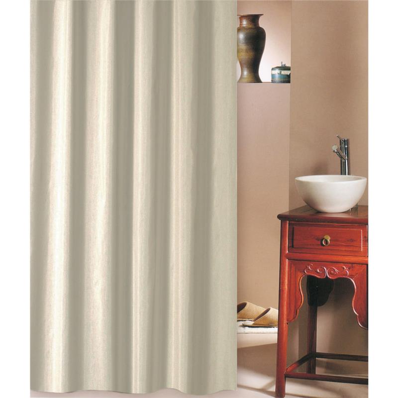 Κουρτίνα Μπάνιου (180x200) Με Κρίκους San Lorentzo Solid Beige