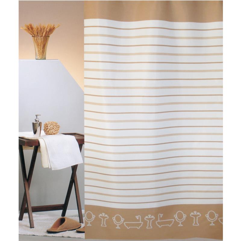 Κουρτίνα Μπάνιου (180x200) Με Κρίκους San Lorentzo Bathtubs Beige