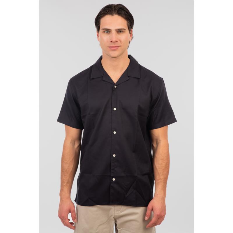 Rebase - BYRON COLLAR SHORT SLEEVE - DK NAVY